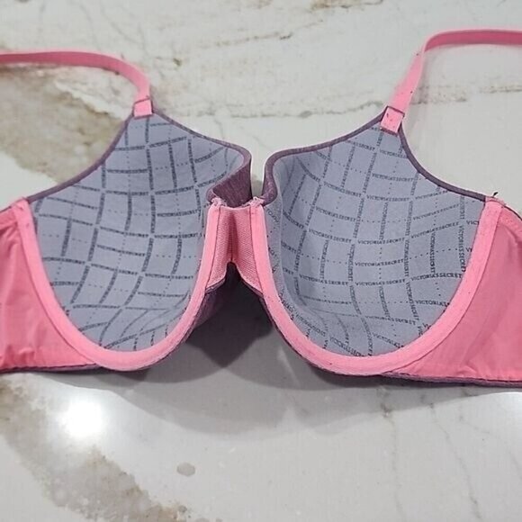 Victoria's Secret Bra Uplift Semi Demi/Demi Buste Purple Pink Women's 32D - Picture 5 of 6